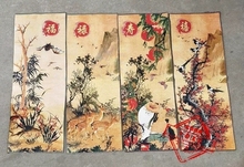 Coleção antiga fulu shouxi su bordado sala de estar decoração pintura 2024 - compre barato