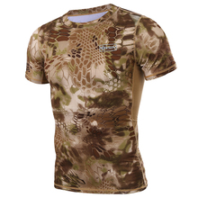WST тактическая рубашка с коротким рукавом камуфляжная армейская рубашка с круглым воротником с защитой от ультрафиолета и пота для занятий спортом на открытом воздухе 2024 - купить недорого