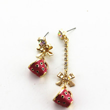 XQ Free shipping The new cup long earrings The new popular banquet texture 2024 - купить недорого