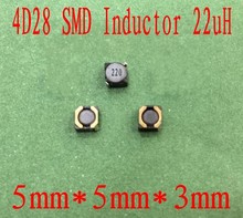 Inductores de potencia SMD 1000 unids/lote, 22uh, 4D28, blindado, 5x5x3mm, CDRH 4D28 22UH, alta calidad 2024 - compra barato