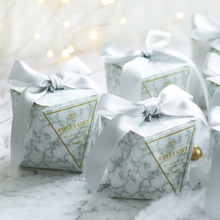Lançamento caixa criativa estilo mármore para doces decoração com caixa de doces para chá de bebê decoração casamento lembrança de presente utensílios para festas de aniversário 2024 - compre barato
