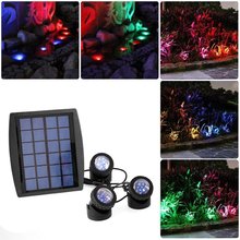 IP68 Waterproof Solar Powered underwater Pond Lights RGB Submersible Pool Spotlight Security Night Light for Garden Tank Decor 2024 - buy cheap