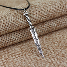 Emma Swan Once Upon a Time Dark Swan Dagger Necklace The Antique Dagger Pendant Necklace with Leather Rope 2024 - buy cheap