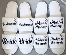 Personalize titles heart Wedding Bridesmaid maid of honor Bride Slippers flower girl Bachelorette Spa Slippers party gifts favor 2024 - buy cheap