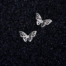 Женские серьги-гвоздики Flyleaf из стерлингового серебра 925 пробы с бабочками 2024 - купить недорого
