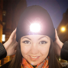 Gorro con adornos LED navideños para adultos y niños, gorrito de punto con luz para el hogar, Hip-Hop, para caza y correr, Unisex 2024 - compra barato