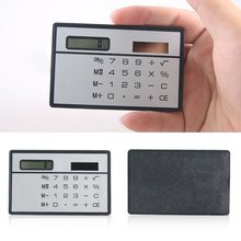 Minicalculadora Solar para hombre y mujer, Calculadora de bolsillo con función de tarjeta de crédito, regalo pequeño Delgado, 1 unidad 2024 - compra barato