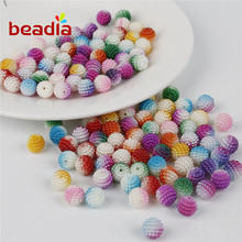 10mm 50 unids/lote mezcla de plástico de Color perla de imitación ABS perlas redonda decoración resultados de la joyería para la fabricación de la joyería DIY 2024 - compra barato