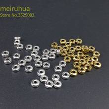 100pcs/lot Silver Gold Color 6mm Ring Spacers Beads with 2mm Hole fit DIY Bracelet Jewelry Making Hot sale women necklace beads 2024 - buy cheap