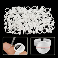 100pcs Disposable Pigment Glue Ring Ink Cup small Separation Tattoo Supplies Permanent Makeup White Plastic Ring 2024 - buy cheap