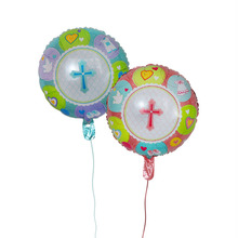 10pcs/lot 18inch Round Crucifix Foil Balloons Cross Helium balloons Easter Decorations balls Thanksgiving Easter Party Supplies 2024 - buy cheap