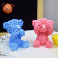 3D Mini Bear Silicone Soap Candle Mold Plaster Clay Aromatherapy Molds DIY Fondant Cake Mold Sugarcraft Tool Soap Candle Making 2024 - buy cheap