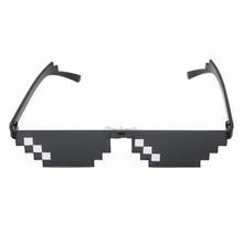 Cool 3 Bit MLG Pixelated Sunglasses Deal With It Glasses Mosaic Pixel Sunglasses 2024 - buy cheap