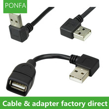 10cm 20cm 40cm usb 2.0 a macho para fêmea cabo adaptador de extensão de 90 ângulo usb2.0 macho para fêmea direito/esquerdo/baixo/cima cabo preto 2024 - compre barato