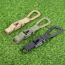 Tactical Backpack Carabiner Shackle Keychain Buckle Hook Molle Webbing Keychain Strap Belt Clip Military EDC Outdoor Multi Tools 2024 - buy cheap