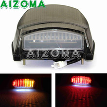 Luz led traseira e dianteira para motocicleta, 12v, luz de freio e seta integrada, âmbar, vermelho, para kawasaki ninja zx7r 2007-2012 2024 - compre barato