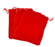 Bolsas de terciopelo rojo para joyería para mujer, bolsa de regalo con bolsa con cordones, para boda, collar, exhibición de franela, 10x12cm, 50 Uds. 2024 - compra barato