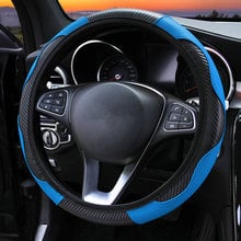 Anti Slip Car Steering Wheel Cover Carbon Fiber PU Leather Steering Covers Suitable for 37-38cm Breathable Universal 2024 - buy cheap