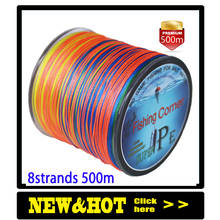 Dropshipping Braided Fishing line 8 Strands 500m Multicolor Super Power Multifilament PE braid Line 10LB 20LB 30LB 40LB 100LB 2024 - buy cheap