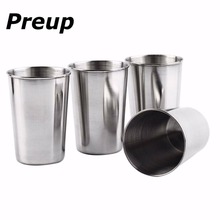 1 Set 4Pcs 30ML 70ML 180ML Stainless Steel Camping Cup Mug Outdoor Camping Hiking Folding Portable Tea Coffee Beer Cup 2024 - buy cheap
