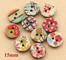 50pcs/Lot 15mm Mixed color round coconut buttons, Handmade button for kids, Garment accessories (ss-k1883-444) 2024 - buy cheap