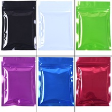 Bolsas de Mylar metálicas de plástico, bolsas de embalaje de papel de aluminio negro plano, de alta calidad, 6 colores, 3000 unids/lote 2024 - compra barato