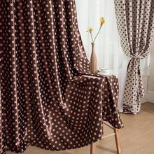 Alta qualidade jacquard prontas cortinas blackout dot breve moderno dupla face tecido quarto cortinas cortinas decoração de casa 2024 - compre barato