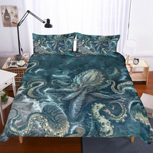 Yi chu xin 3d octopus bedding set duvet cover set queen size comforter bed set pillowcase and quilt cover 2024 - buy cheap