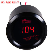 EE. UU.-accesorios universales para coche, 2 pulgadas, 52mm, cubierta negra, reloj Digital, LED rojo, indicador de temperatura de agua Fahrenheit metros 2024 - compra barato