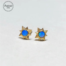 Aazuo 18K Yellow Gold Real Natural Opal Stud Earrings For Woman Girls  Star Earring For Wedding Engagement  Party 2024 - buy cheap