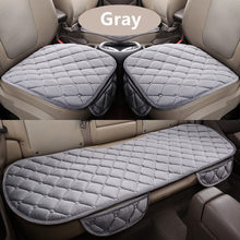 Funda de cojín de asiento de coche Universal, almohadilla cálida para silla de coche, suministros de estilo cuadrado, lujoso, antideslizante, mantiene el calor 2024 - compra barato