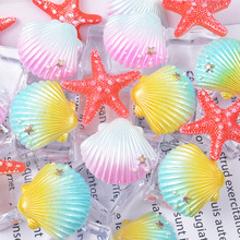 6PCS Painted Shell Polymer Slime Charms Lizun Modeling Clay DIY Accesorios Plasticine Toy For Childern Slime Supplies Filler 2024 - buy cheap