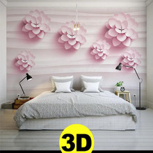Original 3D stereo flower TV background wall professional production mural factory wallpaper wholesale wallpaper (to map custom) 2024 - buy cheap