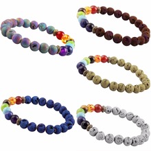 Sunyik titânio revestido cristal druzy geode pedra pulseira, 7 chakra cura, balanceamento reiki, yoga jóias para mulher 2024 - compre barato