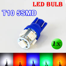 flytop 1 X T10 5SMD LED Bulb 168 194 W5W Car Lights 5050 SMD Auto Lamp 12V XENON 5 Colors White/Blue/Red/Yellow/Green 2024 - buy cheap