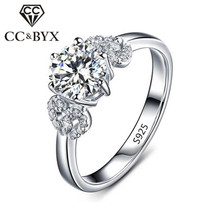 White Gold color Engagement Rings for Women Fashion Jewelry Wedding Band Bijoux Bagues Vintage Rings Wholesale Joias CC072 2024 - buy cheap