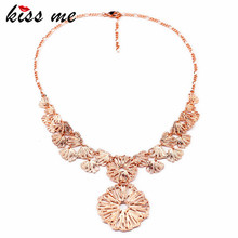 New Styles KISS ME Fashion Jewelry Gold Color Metal Pendant Necklace 2024 - buy cheap