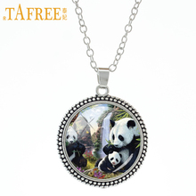 TAFREE Mom's Love Family affection pendant necklace vintage animal Panda Nordic wolf  bear elephant mother baby jewelry A541 2024 - buy cheap