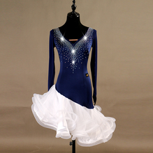 Mujer competencia vestido de baile latino mujeres diamante Trajes de baile latino para mujeres samba Vestido de baile de tango vestidos Latinos 2024 - compra barato