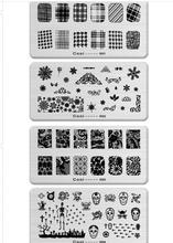 Placa de acero inoxidable, 12 estilos, serie Cooi, imagen Konad, para manicura, herramienta para bricolaje, jk17 2024 - compra barato