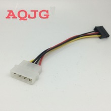 AQJG 1 шт. Serial ATA SATA 4 Pin IDE Molex до 15 Pin HDD адаптер питания кабель жесткого диска адаптер папа к женскому кабелю 2024 - купить недорого