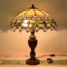 50 см Американская пасторальная настольная лампа Тиффани, персонализированная декоративная лампа для комнаты, столовой, магазина, прикроватная лампа E27 110-240 В 2024 - купить недорого