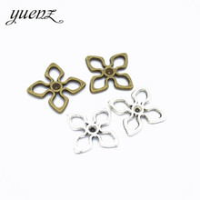 YuenZ 20pcs Charms flower Antique Silver Plated Pendants Making DIY Handmade Jewelry 15*15mm Q185 2024 - buy cheap