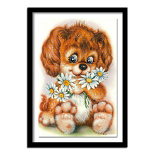 Diamond Embroidery dog icon 5D Diy diamond painting Cross Stitch animal picture round Rhinestones diamond  pattern flowers 2024 - buy cheap