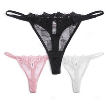 2pcs/Pack Sexy Lingerie Hot Cotton Crotch Transparent Lace Panty Love Pink/ Black/ White/ Gray S/M/L/XL/2XL/3XL/4XL/5XL NO.606 2024 - buy cheap
