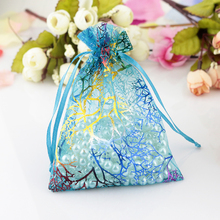 500pcs Wholesale 7*9cm Drawstring Small Coral Organza Bags Wedding Decoration Christmas Gift Jewelry Packaging Bags & Pouches 2024 - buy cheap