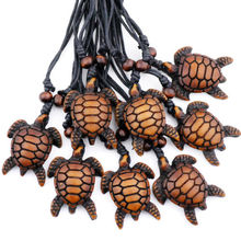 Wholesale lots 12pcs Imitation Bone Carving Hawaiian Surfing Turtles Pendants Necklaces Lucky Gift MN474 2024 - buy cheap