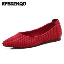 Walking Shallow Pointed Toe Red Women China Metal Chinese Wedding Shoes 5 Comfortable Black Designer Snake Slip On Flats 2021 2024 - buy cheap