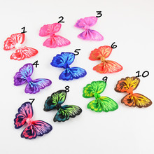 300pcs/lot Wholesale 2.4 Inch Mini Printed Satin Ribbon Bow Without Hairpins Boutique Butterfly Hair Bows DIY Accessories HDJ103 2024 - buy cheap