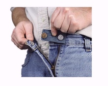 Falda para pantalones vaqueros Unisex, extensor de cintura, botón elástico, hebilla de extensión de cinturón, 1/4 Uds. 2024 - compra barato